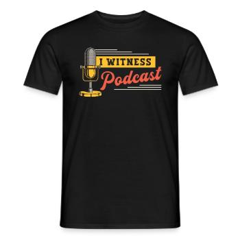 Podcasting I Witness Podcast Loves Radio Broadcast - Men's T-Shirt - black - Front - AI Model Male 178 light (178cm)