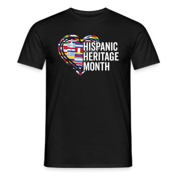 Hispanic Heritage Month Flag Funny Hispanic - Men's T-Shirt - black - Front - AI Model Male 178 light (178cm)