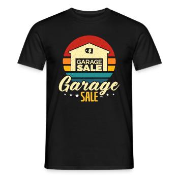 Garage Sale Retro Yard Sale Loves Bargain Hunting - Men's T-Shirt - black - Front - AI Model Male 178 light (178cm)