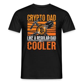 Cryptocurrency Crypto Dad Like A Regular Dad HODL - Men's T-Shirt - black - Front - AI Model Male 178 light (178cm)