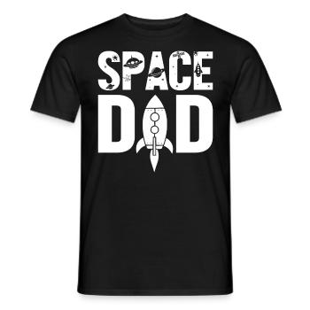 Weltraumvater Lustig Weltraum Astronomie Astrologie Weltraum - Männer T-Shirt - Schwarz - Vorne - AI Model Male 178 light (178cm)