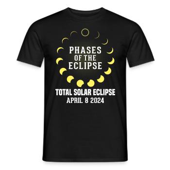 Lustige Finsternis, Astronomie, Sonnensystem, 8. April 2024 - Männer T-Shirt - Schwarz - Vorne - AI Model Male 178 light (178cm)