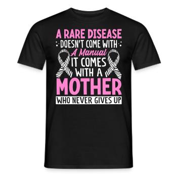 Rare Disease Awareness Rare Illness Zebra Ribbon - Men's T-Shirt - black - Front - AI Model Male 178 light (178cm)
