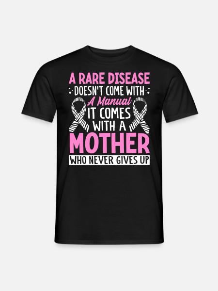 Rare Disease Awareness Rare Illness Zebra Ribbon - Men's T-Shirt - black
