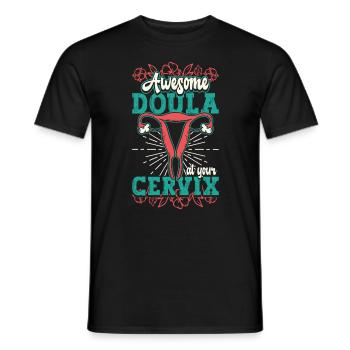 Doula Awesome Doula At Your Cervix Birth Companion - Männer T-Shirt - Schwarz - Vorne - AI Model Male 178 light (178cm)