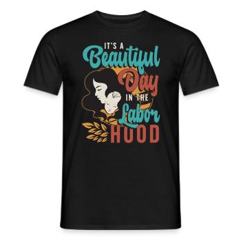 Doula It's A Beautiful Day In The Birth Companion - Männer T-Shirt - Schwarz - Vorne - AI Model Male 178 light (178cm)