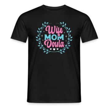 Doula Wife Mom Doula Birth Companion Midwifery - Männer T-Shirt - Schwarz - Vorne - AI Model Male 178 light (178cm)