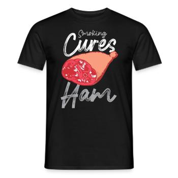 Barbeque Räucherkuren Schinken Räuchern Gegrillt - Männer T-Shirt - Schwarz - Vorne - AI Model Male 178 light (178cm)