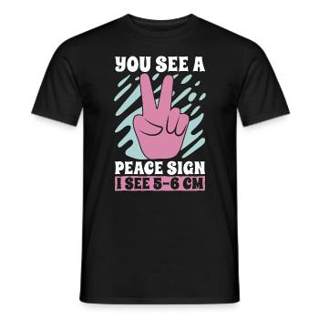 Ob/Gyn Nurse You See A Peace Sign I See Midwifery - Männer T-Shirt - Schwarz - Vorne - AI Model Male 178 light (178cm)