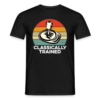 Bâton de vitesse manuel de vitesse de formation classique - T-shirt homme - noir - Devant - AI Model Male 178 light (178cm)