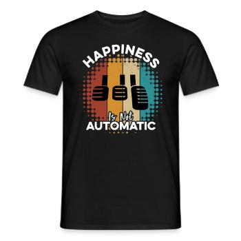 Glück ist nicht Automatik Schaltgetriebe Knüppel - Männer T-Shirt - Schwarz - Vorne - AI Model Male 178 light (178cm)