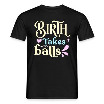 L’accouchement d’une sage-femme prend des balles Obstétricien Sages-femmes - T-shirt homme - noir - Devant - AI Model Male 178 light (178cm)