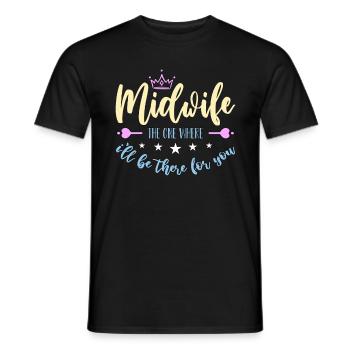 Midwife The One Where I'll Be There For Midwifery - Männer T-Shirt - Schwarz - Vorne - AI Model Male 178 light (178cm)