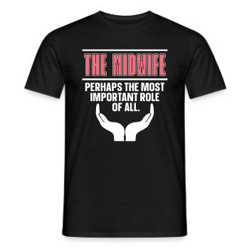 Midwife Perhaps The Most Important Role Midwifery - Men's T-Shirt - black - Front - AI Model Male 178 light (178cm)