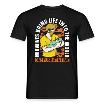 Les sages-femmes sages-femmes donnent vie au monde Doula - T-shirt homme - noir - Devant - AI Model Male 178 light (178cm)