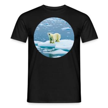 Cool Polar Bear - A design for cold lovers! - Men's T-Shirt - black - Front - AI Model Male 178 light (178cm)
