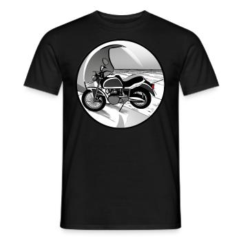 Motocyclette - T-shirt homme - noir - Devant - AI Model Male 178 light (178cm)