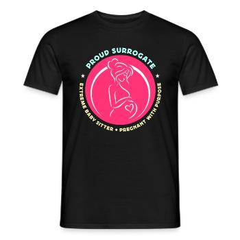 Surrogacy Proud Surrogate Extreme IVF Pregnancy - Männer T-Shirt - Schwarz - Vorne - AI Model Male 178 light (178cm)