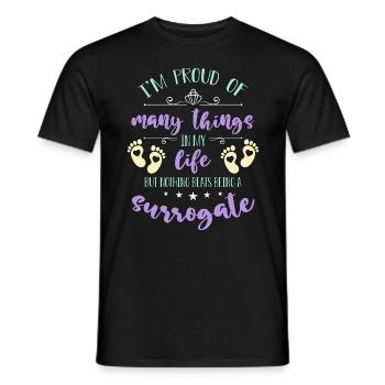 Surrogacy I'm Proud Of Many Things Surrogate Mama - Männer T-Shirt - Schwarz - Vorne - AI Model Male 178 light (178cm)