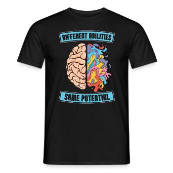 PEI Différentes capacités Même éducateur potentiel - T-shirt homme - noir - Devant - AI Model Male 178 light (178cm)