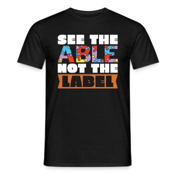 IEP See The Able Not The Label Special Education - Men's T-Shirt - black - Front - AI Model Male 178 light (178cm)