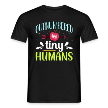 Childcare Worker Outnumbered By Tiny Babysitting - Men's T-Shirt - black - Front - AI Model Male 178 light (178cm)