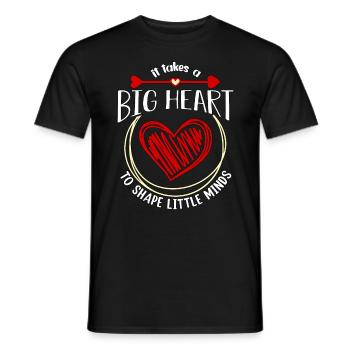 Childcare Worker It Takes A Big Heart To Nurturer - Men's T-Shirt - black - Front - AI Model Male 178 light (178cm)