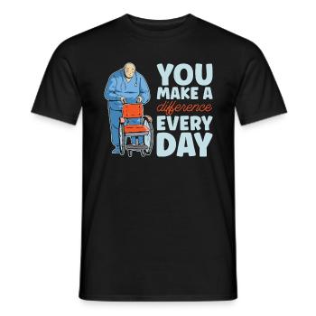 Caregiving You Make a Difference Family Caregiver - Männer T-Shirt - Schwarz - Vorne - AI Model Male 178 light (178cm)
