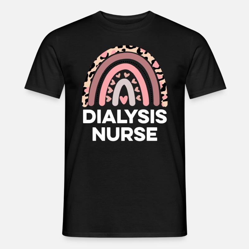 Dialyse-Krankenschwester Nephrologie Hämodialyse-Krankenschwester - Männer T-Shirt - Schwarz