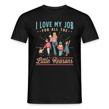 Childcare Worker I Love My Job For All Babysitting - Men's T-Shirt - black - Front - AI Model Male 178 light (178cm)