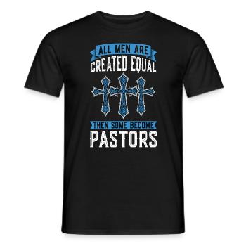 Clergé Tous les hommes sont créés Culte égal Ecclésiastique - T-shirt homme - noir - Devant - AI Model Male 178 light (178cm)