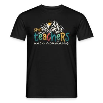 IEP Sped Teachers Move Mountains Special Education - Men's T-Shirt - black - Front - AI Model Male 178 light (178cm)