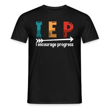 I E P I Encourage Progress Loves Special Education - Männer T-Shirt - Schwarz - Vorne - AI Model Male 178 light (178cm)