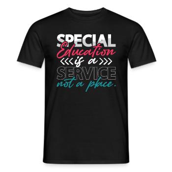 IEP Special Education Is A Service Autism Teacher - Men's T-Shirt - black - Front - AI Model Male 178 light (178cm)