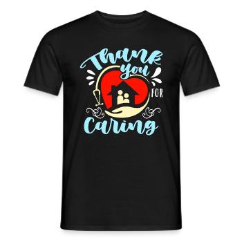 Caregiving Thank You For Caring Family Caregiver - Men's T-Shirt - black - Front - AI Model Male 178 light (178cm)