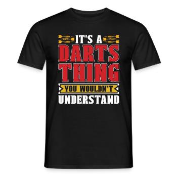 Darts It’s A Darts Thing Bullseye Dart Player - T-shirt homme - noir - Devant - AI Model Male 178 light (178cm)