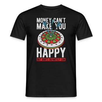 L’argent des fléchettes ne peut pas vous faire darder joueur de fléchettes - T-shirt homme - noir - Devant - AI Model Male 178 light (178cm)