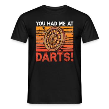 Darts You Had Me At Darts Bullseye Dart Player - T-shirt homme - noir - Devant - AI Model Male 178 light (178cm)