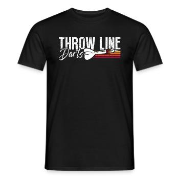 Ligne de lancer de fléchettes Darts aime Bullseye Dart Player - T-shirt homme - noir - Devant - AI Model Male 178 light (178cm)