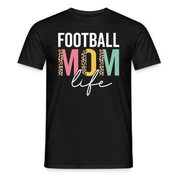 Football Maman Vie Léopard Guépard Drôle de football - T-shirt homme - noir - Devant - AI Model Male 178 light (178cm)