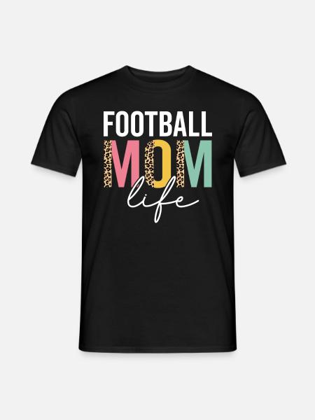 Fußball Mama Leben Leopard Gepard Lustig Fußball - Männer T-Shirt - Schwarz