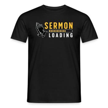 Clergy Sermon Loading Preacher Worship Clergyman - Men's T-Shirt - black - Front - AI Model Male 178 light (178cm)
