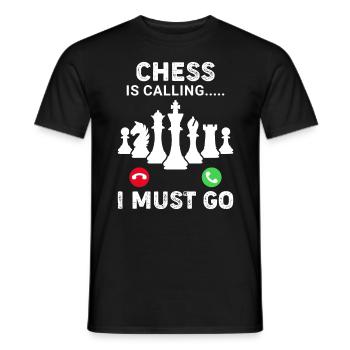 Funny Chess Strategy Games Chess Players Chess - Men's T-Shirt - black - Front - AI Model Male 178 light (178cm)