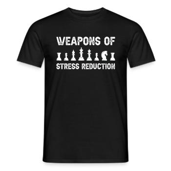 Lustige Schachwaffen von Schachspieler-Brettspielen - Männer T-Shirt - Schwarz - Vorne - AI Model Male 178 light (178cm)