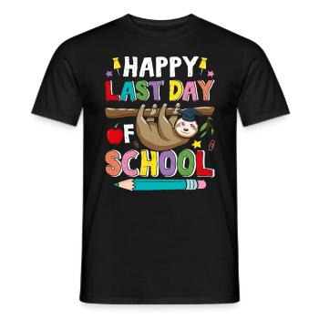 Happy Last Day Of School Sloth School End of - Men's T-Shirt - black - Front - AI Model Male 178 light (178cm)
