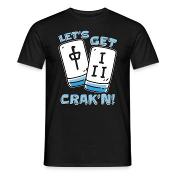 Mahjong Let's Get Crak'n Board Game Mahjong Tiles - Men's T-Shirt - black - Front - AI Model Male 178 light (178cm)