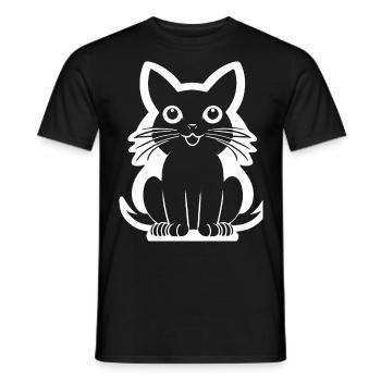 Drôle de chat Silhouette Cheeky Fun Cats - T-shirt homme - noir - Devant - AI Model Male 178 light (178cm)