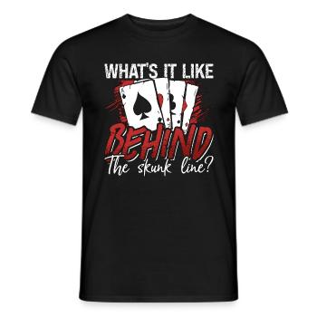 Cribbage What's It Like Behind Loves Playing Cards - Männer T-Shirt - Schwarz - Vorne - AI Model Male 178 light (178cm)