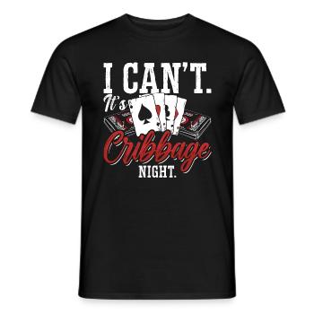 Cribbage I Can't It's Cribbage Night Board Game - Männer T-Shirt - Schwarz - Vorne - AI Model Male 178 light (178cm)