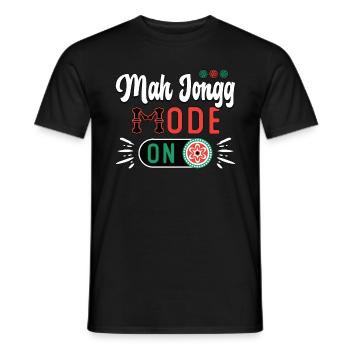 Mah Jongg Mode On Loves Chinese Mahjong Board Game - Männer T-Shirt - Schwarz - Vorne - AI Model Male 178 light (178cm)